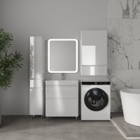 Тумба напольная STYLELINE "Атлантика 70", Люкс Плюс белый глянец с раковиной Атлантик 70  