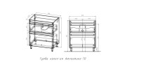Тумба напольная STYLELINE "Атлантика 70", Люкс Плюс белый глянец с раковиной Атлантик 70  