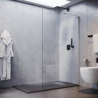 Душевая перегородка Veconi Korato KR-77, 1100x2000, хром, стекло прозрачное
