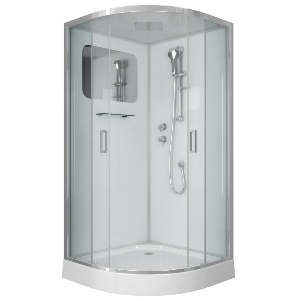 Душевая кабина Niagara Premium NG-6002-01 (100х100х210) низкий поддон(16 см),стекло прозрачное,4 места