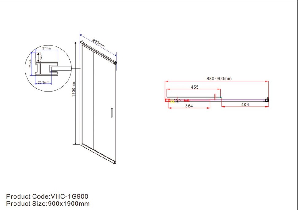 Душевой уголок Garda VSS-1G9012CLBN, 1200*900, брашированный никель, стекло прозрачное