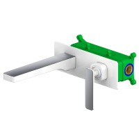 Смеситель для раковины встроенный Timo Torne 4371/00-16SM хром-белый