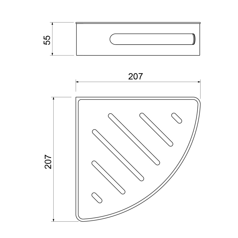 Полка угловая Timo Luiro 18577/03 черный
