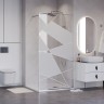 Душевая перегородка Niagara Nova NG-660-12 (120х195) хром,стекло прозрачное с рисунком,1 место