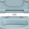 Унитаз подвесной BERGES EGO XL, матовый голубой, микролифт, быстросъёмное