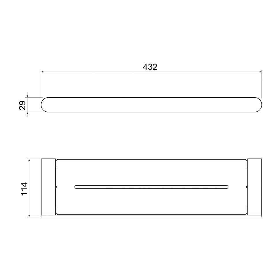 Полка Timo Saona 13073/13 никель