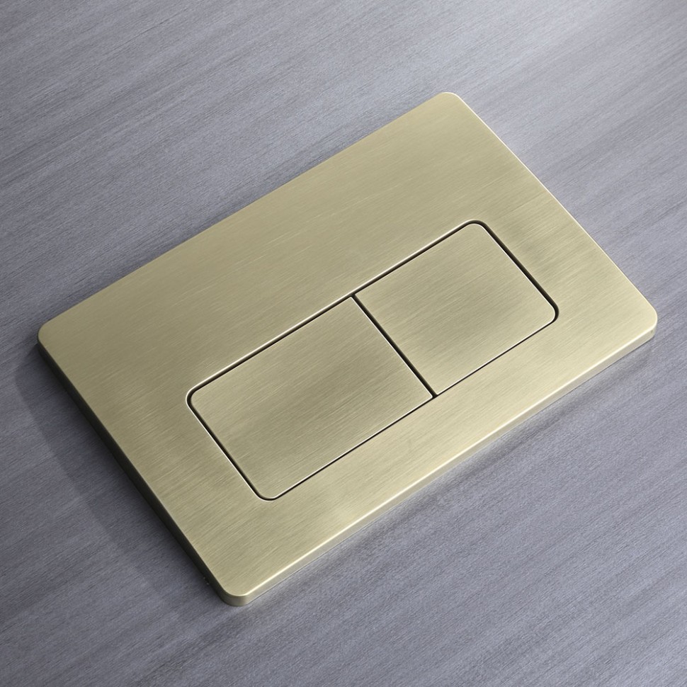 Кнопка смыва Veconi FLUSH V5, FLV5-G, 240х162х9, пластик, золото брашинг