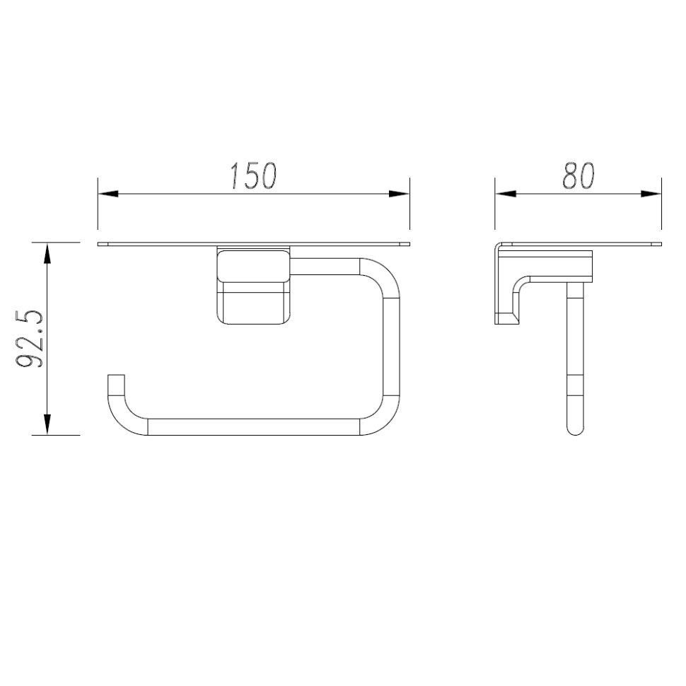 AQM7307CR Tivoli Держатель туалетной бумаги с полкой, хром