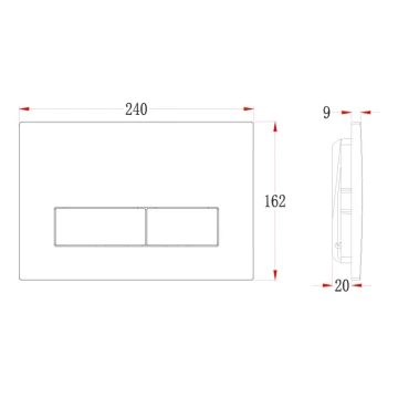 Кнопка смыва Veconi FLUSH V1, хром глянец