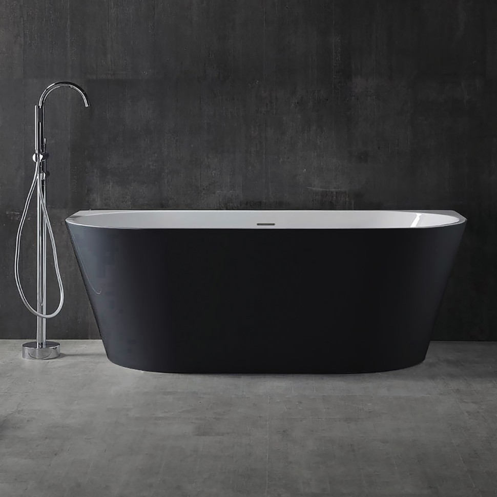 Акриловая ванна ABBER AB9216-1.7MB черная матовая