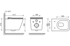 Подвесной унитаз Metric Rimless CN3007MB