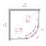 Душевой уголок BelBagno UNO-195-R-2-100-C-Cr