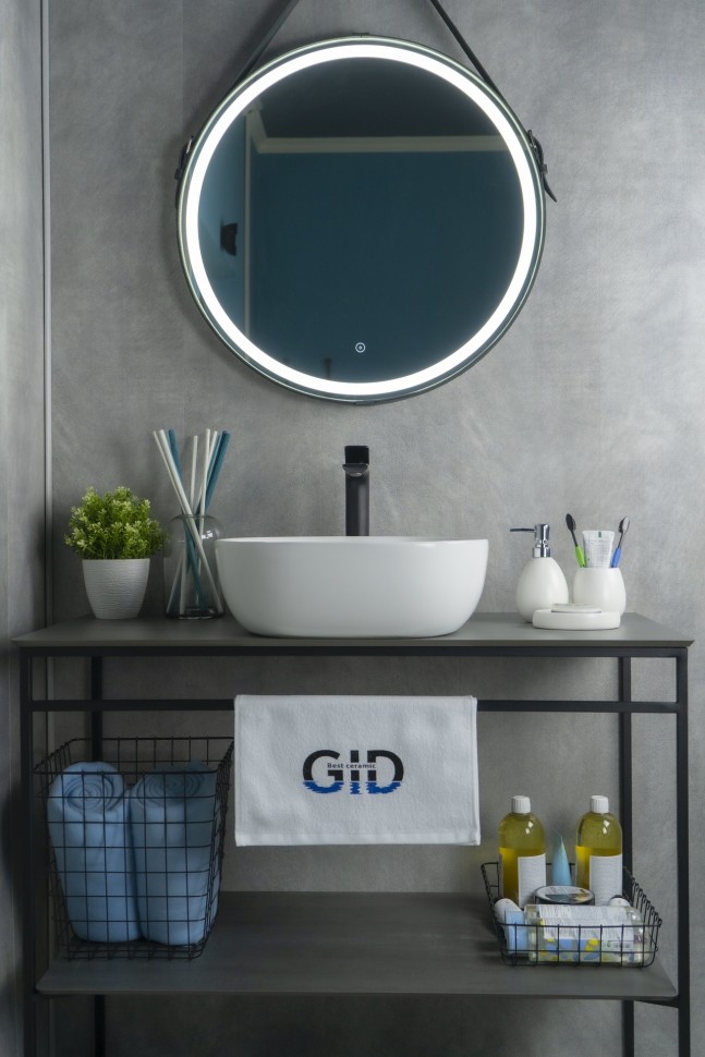 Раковина Gid D1301 51180 накладная белая 42.5x42.5x14.5