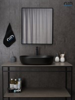 Раковина Gid Bm1348 53355 накладная черная матовая 61x41x13.5
