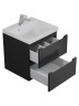 Тумба под раковину для ванной подвесная Uperwood Tanos NEW 50х45х50 см, черная