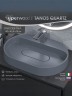 Раковина для ванной накладная 55 см, Uperwood Tanos Quartz, овальная, серая, бетон