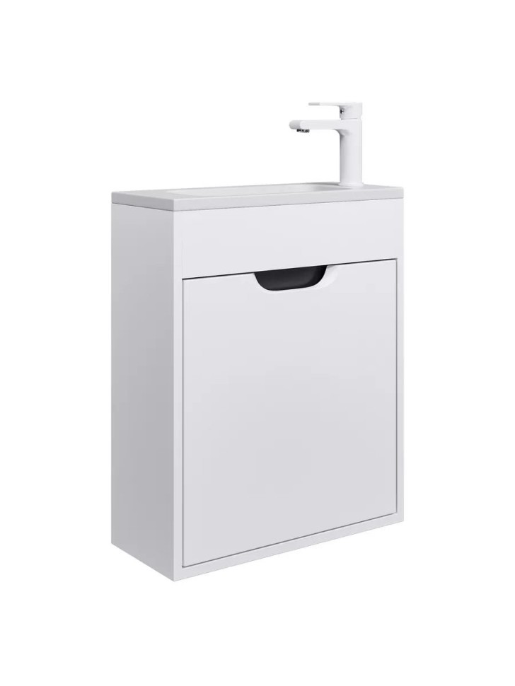 Тумба под раковину для ванной подвесная Uperwood Modul 50 см, белая/графит