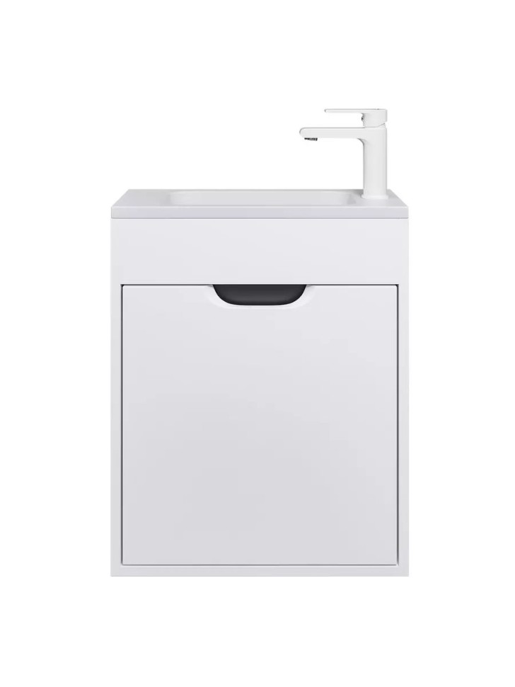 Тумба под раковину для ванной подвесная Uperwood Modul 50 см, белая/графит