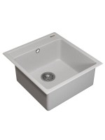 Кухонная мойка из искусственного камня Uperwood UPD-406, прямоугольная, цвет туман