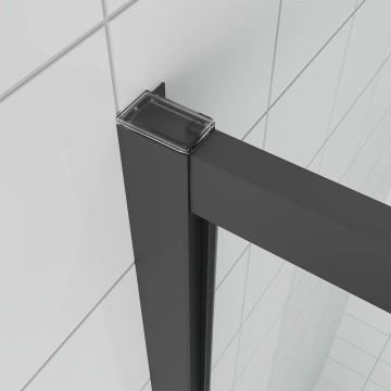 Боковая панель Veconi Ottimo SP B, 700х1900 черный матовый, стекло тонированное матовое