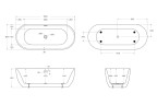 Акриловая ванна BELBAGNO BB417-1900-800