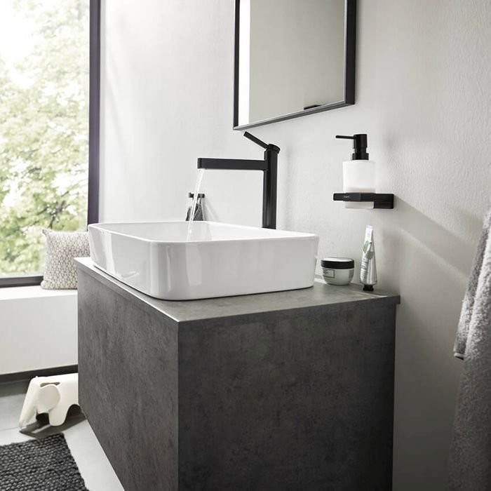 Крючок двойной Hansgrohe AddStoris, Черный матовый, 41755670