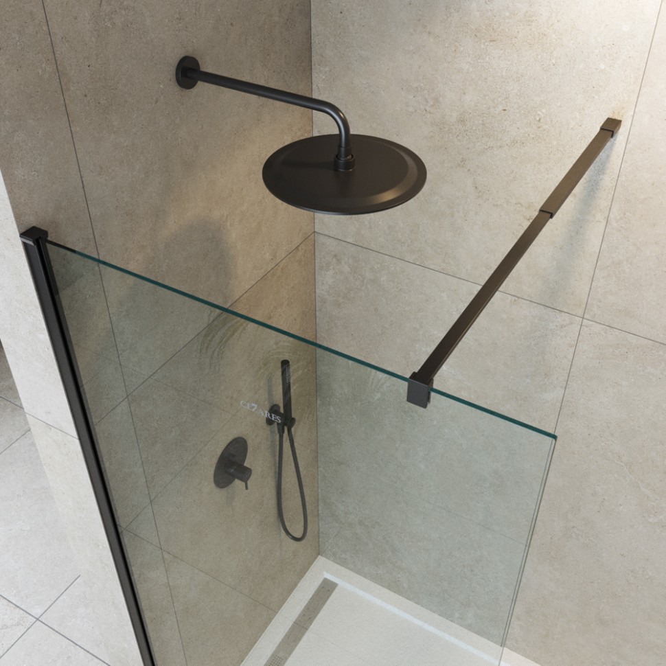 Душевая перегородка CEZARES LIBERTA-L-1-85-C-NERO