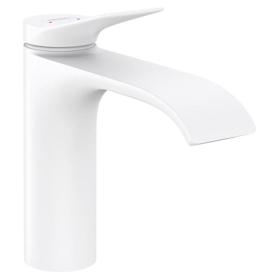 Смеситель для раковины Hansgrohe Vivenis без сливного гарнитура 75022700, белый матовый
