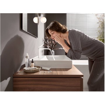 Смеситель для раковины Hansgrohe Vivenis без сливного гарнитура 75022700, белый матовый