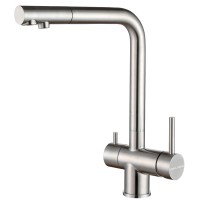 Смеситель для кухни SKALEN, нержавеющая сталь, Sk213020-SS(BS), Paulmark