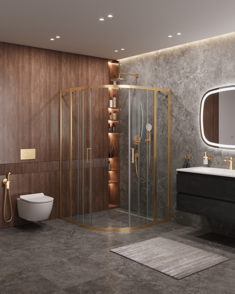 Душевой уголок CEZARES MOLVENO-R-22-90+20-C-BORO-IV