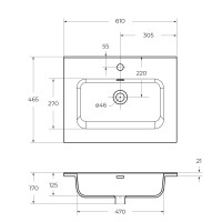 Керамическая раковина BelBagno BB600ETL