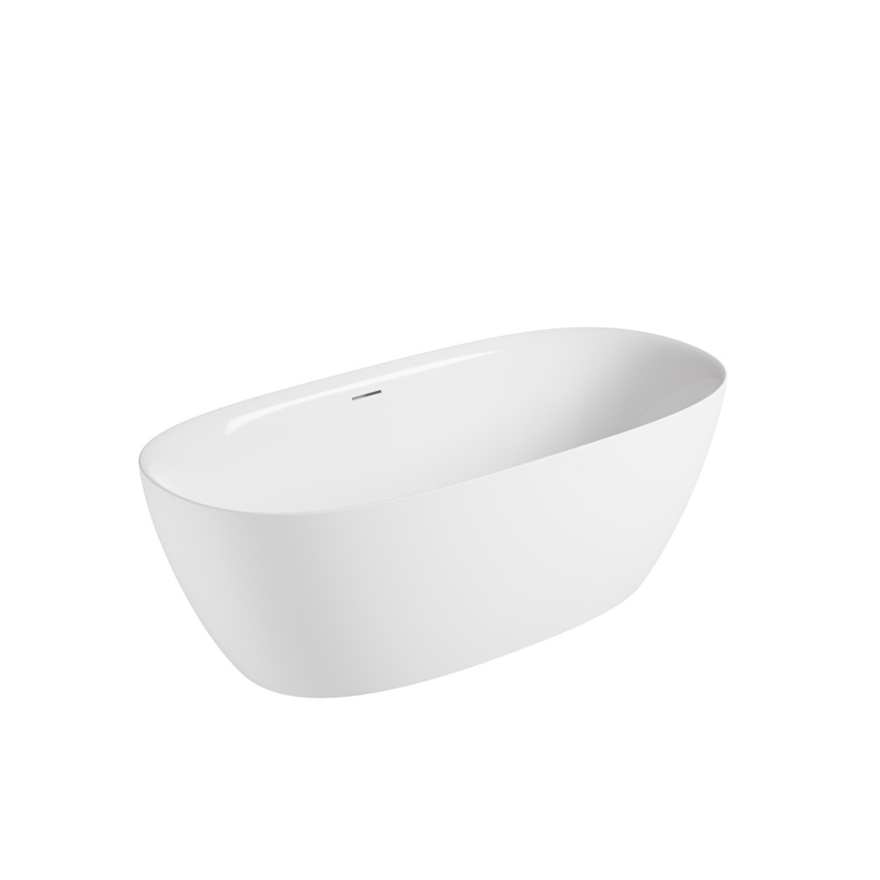 Ванна акриловая Vincea VBT-708-1700, 1700*800*585, цвет белый, щелевой перелив, слив белый