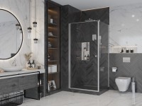 Боковая стенка Ambassador Elysium 100CX (100х200) хром,стекло прозрачное,1 место