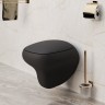 Унитаз Diamond 123T20201R (530*405*375) МАТОВЫЙ ЧЕРНЫЙ подвесной БЕЗОБОДКОВЫЙ, 1место