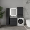 Тумба напольная STYLELINE "Атлантика 70", Люкс Плюс графит с раковиной Атлантик 70  