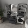 Тумба напольная STYLELINE "Атлантика 70", Люкс Плюс графит с раковиной Атлантик 70  