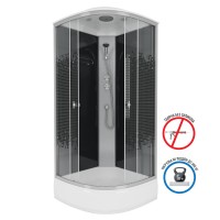 Душевая кабина Niagara Eco E100/26/BLACK (100х100х215) 4 места