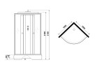 Душевая кабина Niagara Eco E100/26/BLACK (100х100х215) 4 места
