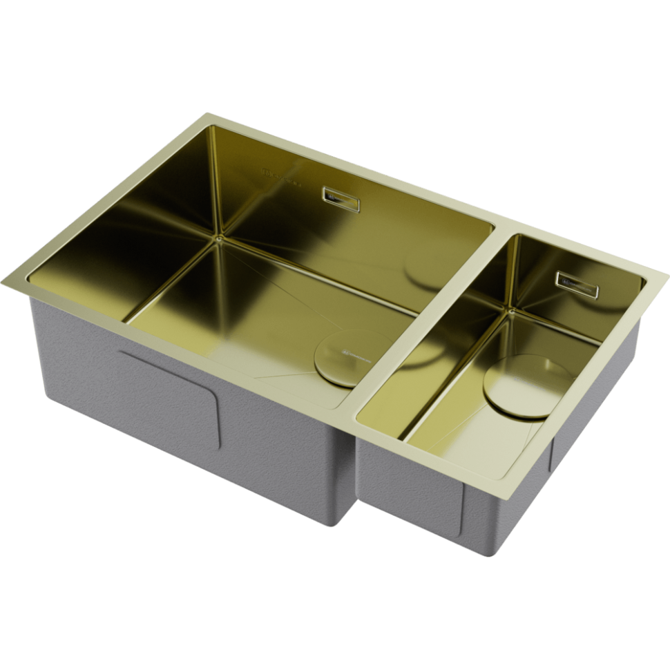 Кухонная мойка Omoikiri Taki 69-2-U/IF-L Side-LG нерж. сталь/светлое золото