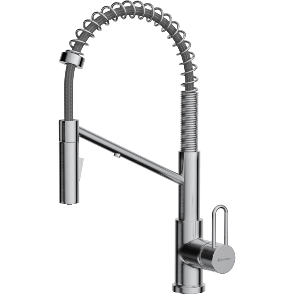 Смеситель для кухни Omoikiri Mikawa 2 Plus-BN латунь/нержавеющая сталь