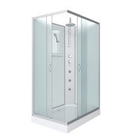Душевая кабина Niagara Classic NG-43085-14QBKTG (100х80х210) низкий поддон(13см),стекло матовое,3 места