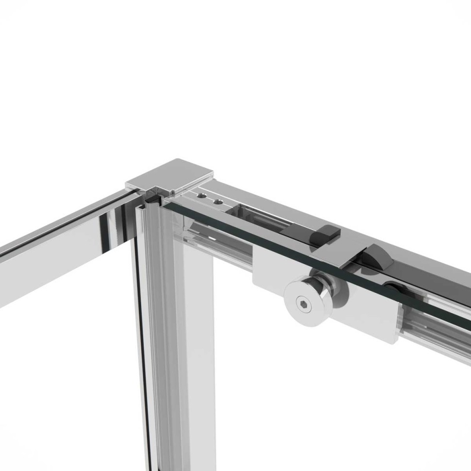 Душевой уголок Slim Soft VSR-1SS9012CLBN, 1200*900, брашированный никель, стекло прозрачное