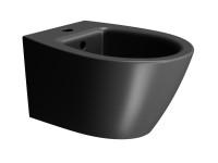 Биде подвесное GSI MODO 9864126 520 мм х 370 мм, с отверстием под смеситель, с переливом, без крепежа, цвет Черный матовый Ardesia  
