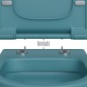 Унитаз BERGES подвесной EGO XL матовый темно-синий Rimless 54 см, сиденье дюропласт EGO XL Slim SO матовый темно-синий, микролифт, быстросъём