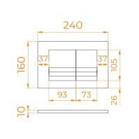 Кнопка слива RGW SWH-05B