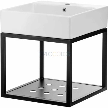 Подвесная консоль для ванной, с раковиной - 50x50 см