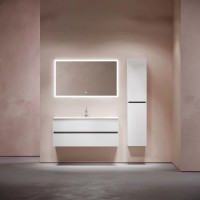 Тумба подвесная SANCOS Urban 1190х450х550, c двумя ящиками оснащенными доводчиками, белый глянец , арт. UR120-1W