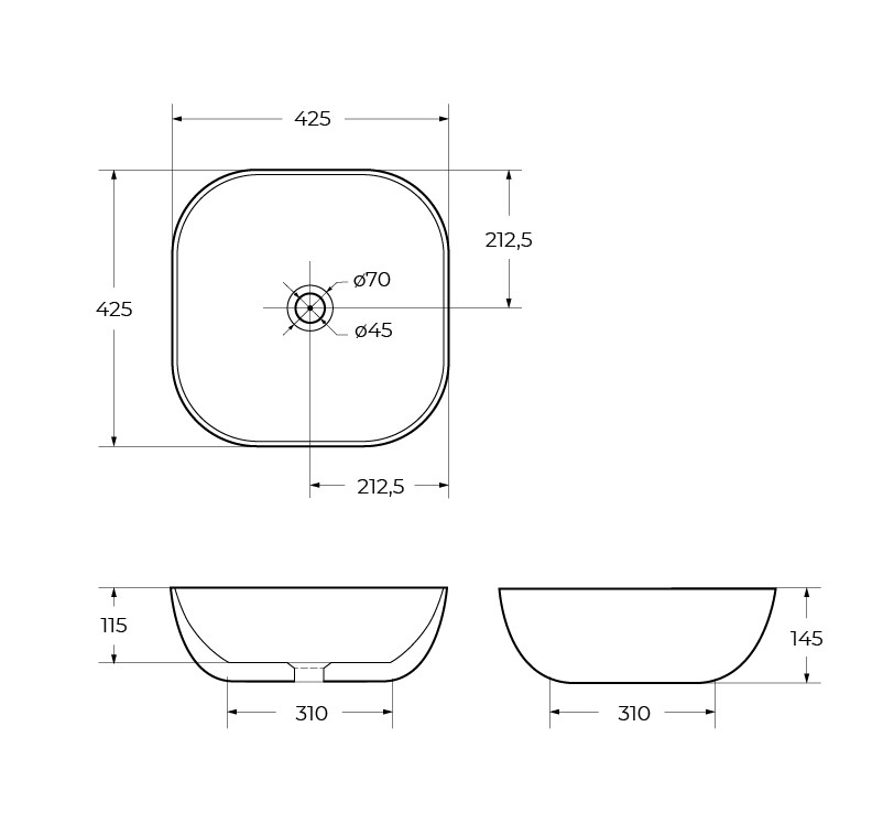 Накладная раковина BelBagno BB1301