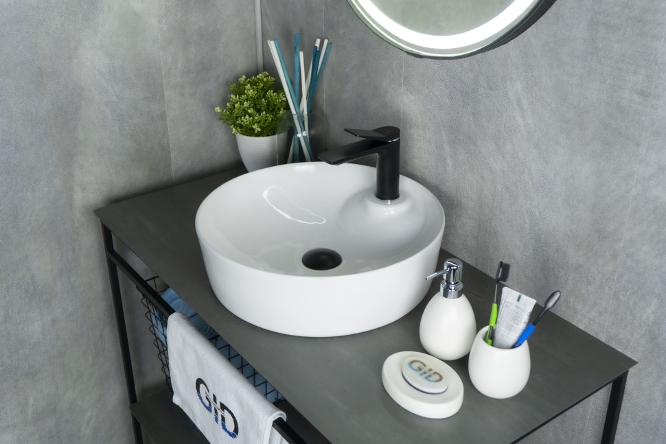 Раковина Gid D1306 51181 накладная белая 44x44x14